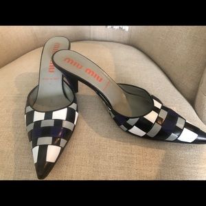 Miu Miu kitten heel mules